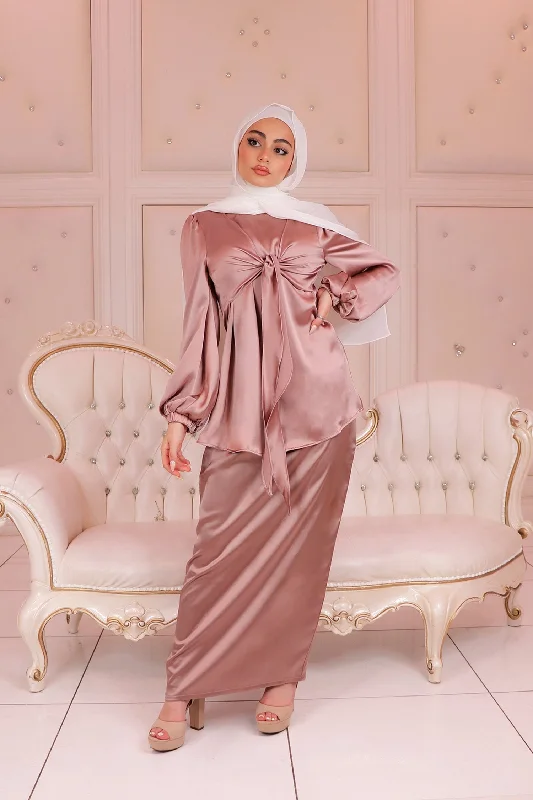 Luxe Satin Skirt- Rose Pink linen skirt light