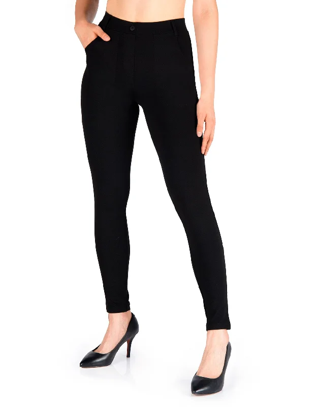 Skinny Yoga Dress Pants,4 Pockets Warm Wool Trousers