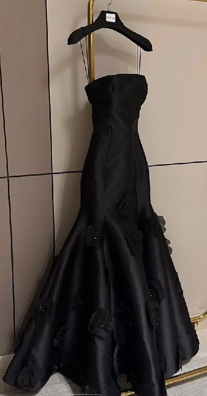 Elegant Black Spaghetti Straps Prom Dress Party Dress       cg25049 Tunics Favorite customer