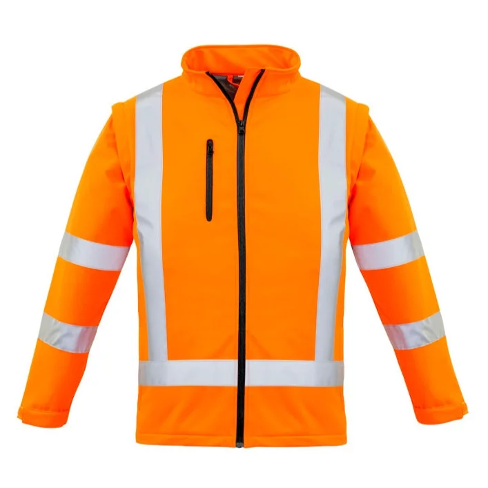 SYZMIK Women's Hi Vis Rail X Back 2 in 1 Softshell Jacket (ZJ770) Zip Front Button Front Snap Front SYZMIK Women's Hi Vis Rail X Back 2 in 1 Softshell Jacket (ZJ770) Zip Front Button Front Snap Front