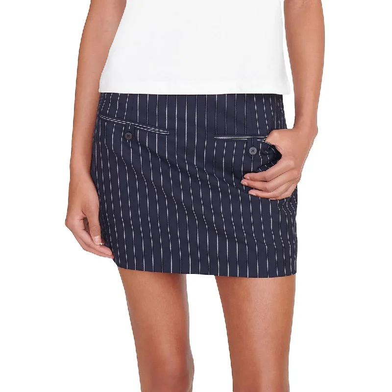 STAUD Womens Faux Pockets Mini Mini Skirt chiffon skirt flowing