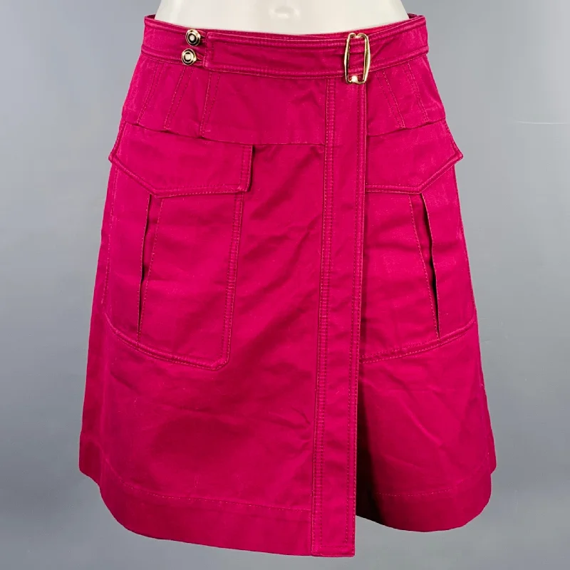 BALENCIAGA 2007 Size 4 Purple Cotton Skirt Panel Shorts leather skirt bold