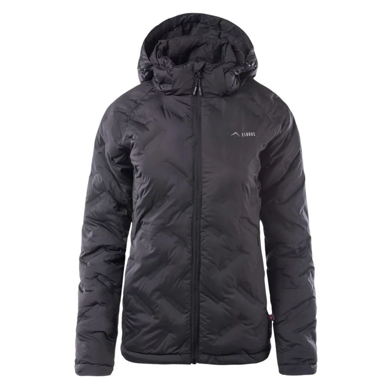 Jacket Elbrus Womens Ally Jacket - Black Print Jacket Jacquard Jacket Patchwork Jacket