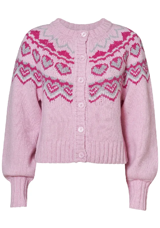 Patina Wool Cardigan Print Jacquard Patchwork