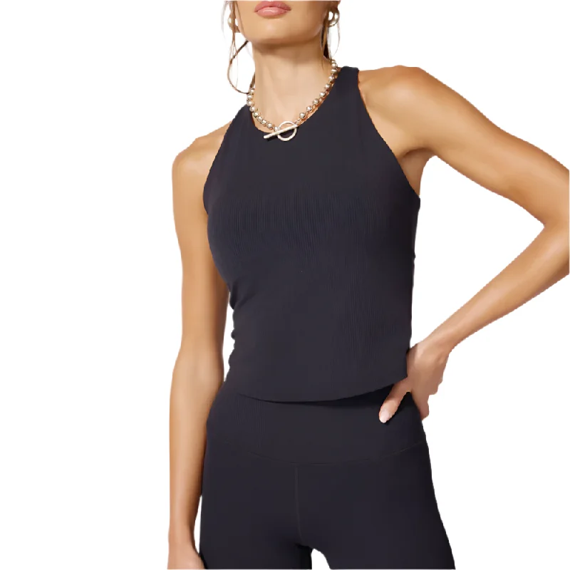 Vital Rib High-Neck Studio Tank lime green tank