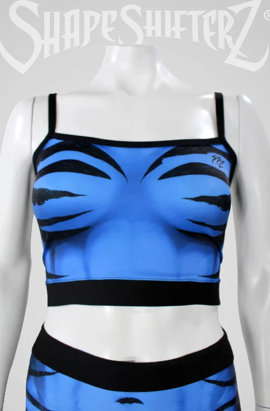Woman's 'ZEBRA' Tank -- Too Cool Blue white tank top