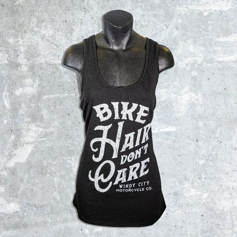 Wild Fire Harley Davidson- Women's Bike Hair Don't Care Tank graphic tank top