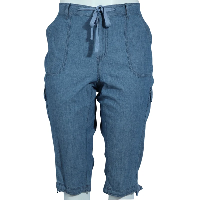 ST.JOHN'S BAY - Cotton Mid-Rise Capri Pants Comfortable Fleece Pants