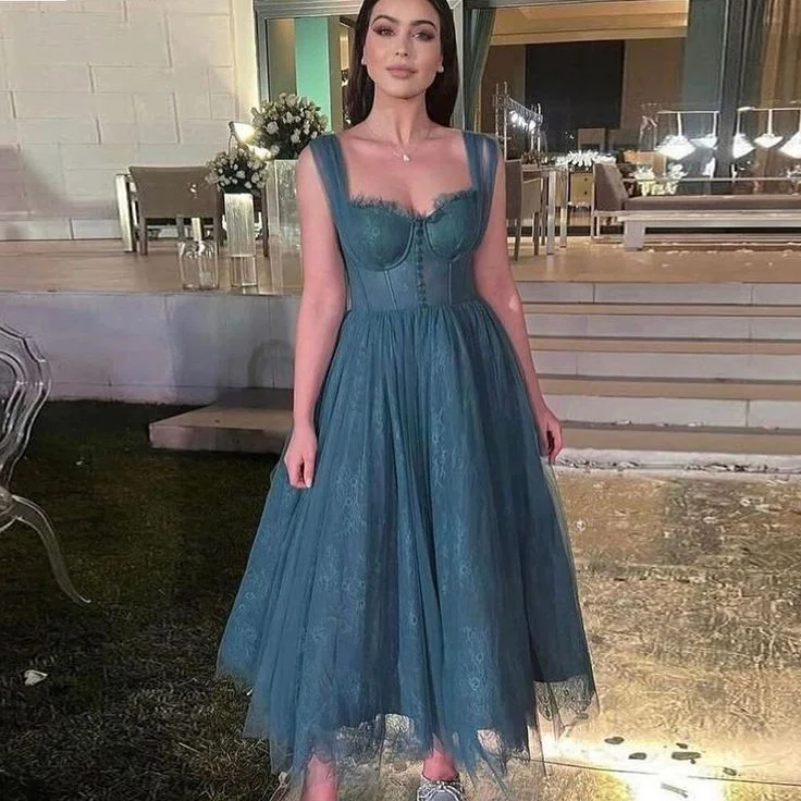 Simple Lace Prom Dresses Soft Tulle Spaghetti Strap Buttons Formal Evening Wedding Party Dress Y5950 empire Waist empire Simple Lace Prom Dresses Soft Tulle Spaghetti Strap Buttons Formal Evening Wedding Party Dress Y5950 empire Waist empire
