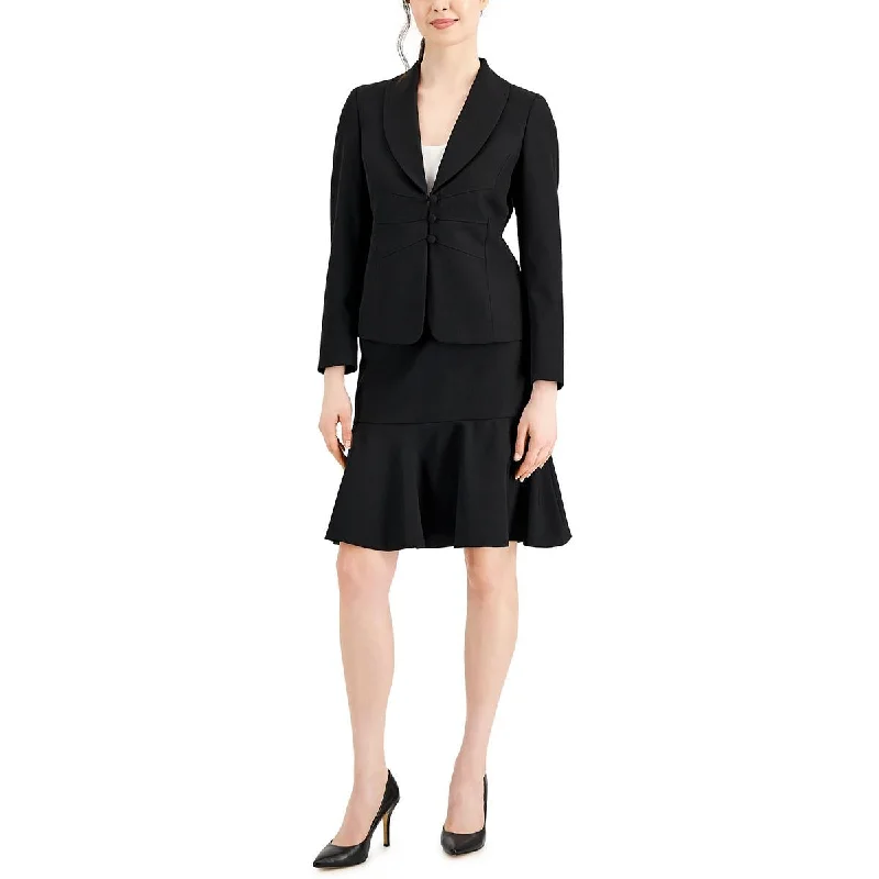 Le Suit Womens Flounce Hem Work Wear Mini Skirt denim skirt fashionable