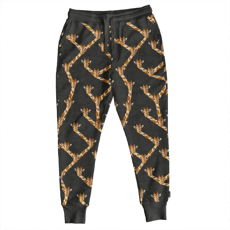 SNURK Giraffe Black Pants Women Soft Cotton Pants