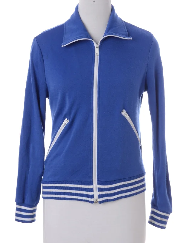 Zip Front Team Jacket Front Pockets Side Pockets Patch Pockets