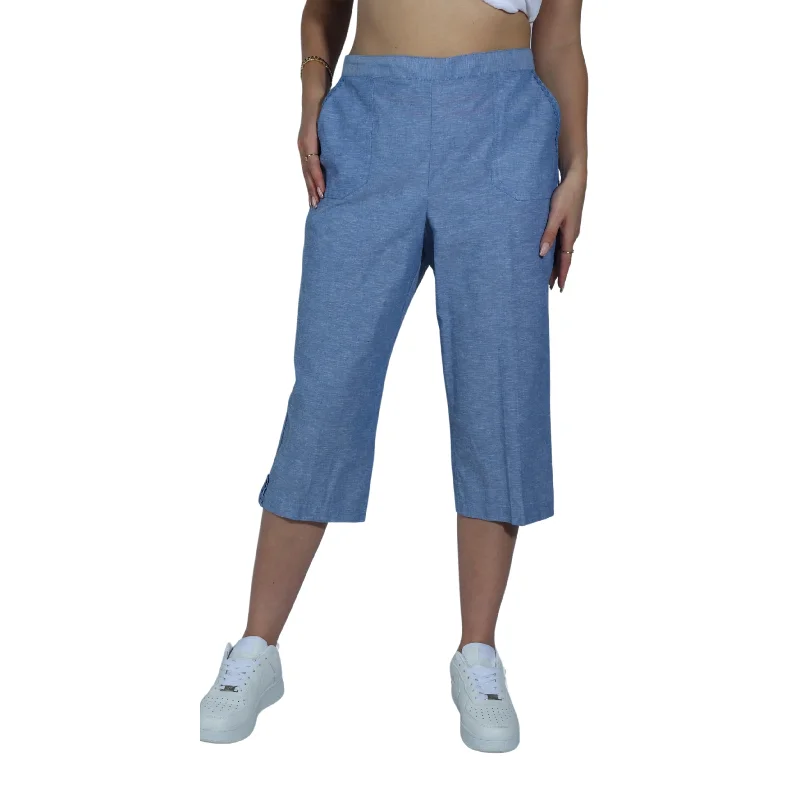 ALFRED DUNNER -  Pull-on Pants Elegant Silk Pants