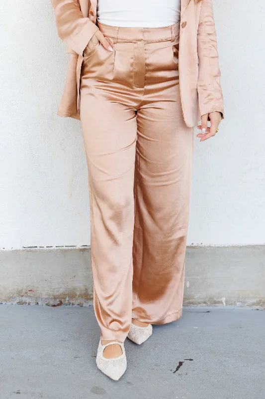 BELLE SATIN PANTS Chic Slim Fit Pants