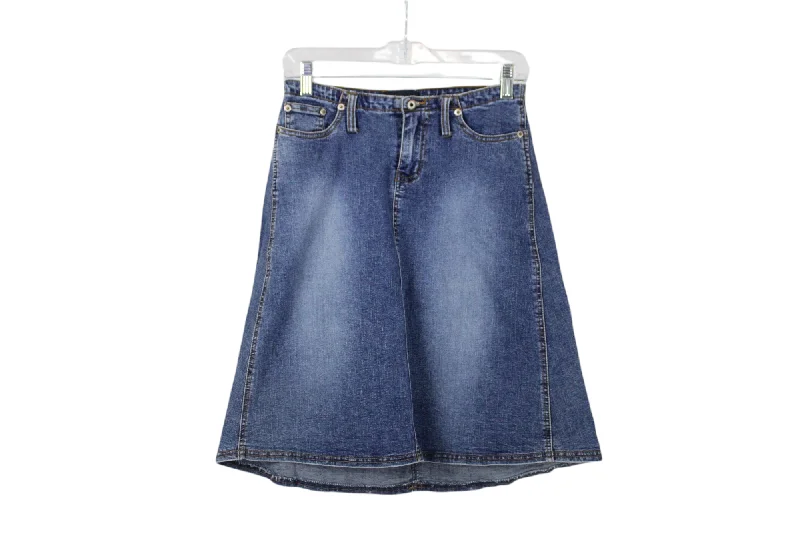 One Tuff Babe Denim Stretch Skirt | 1/2 denim skirt classic