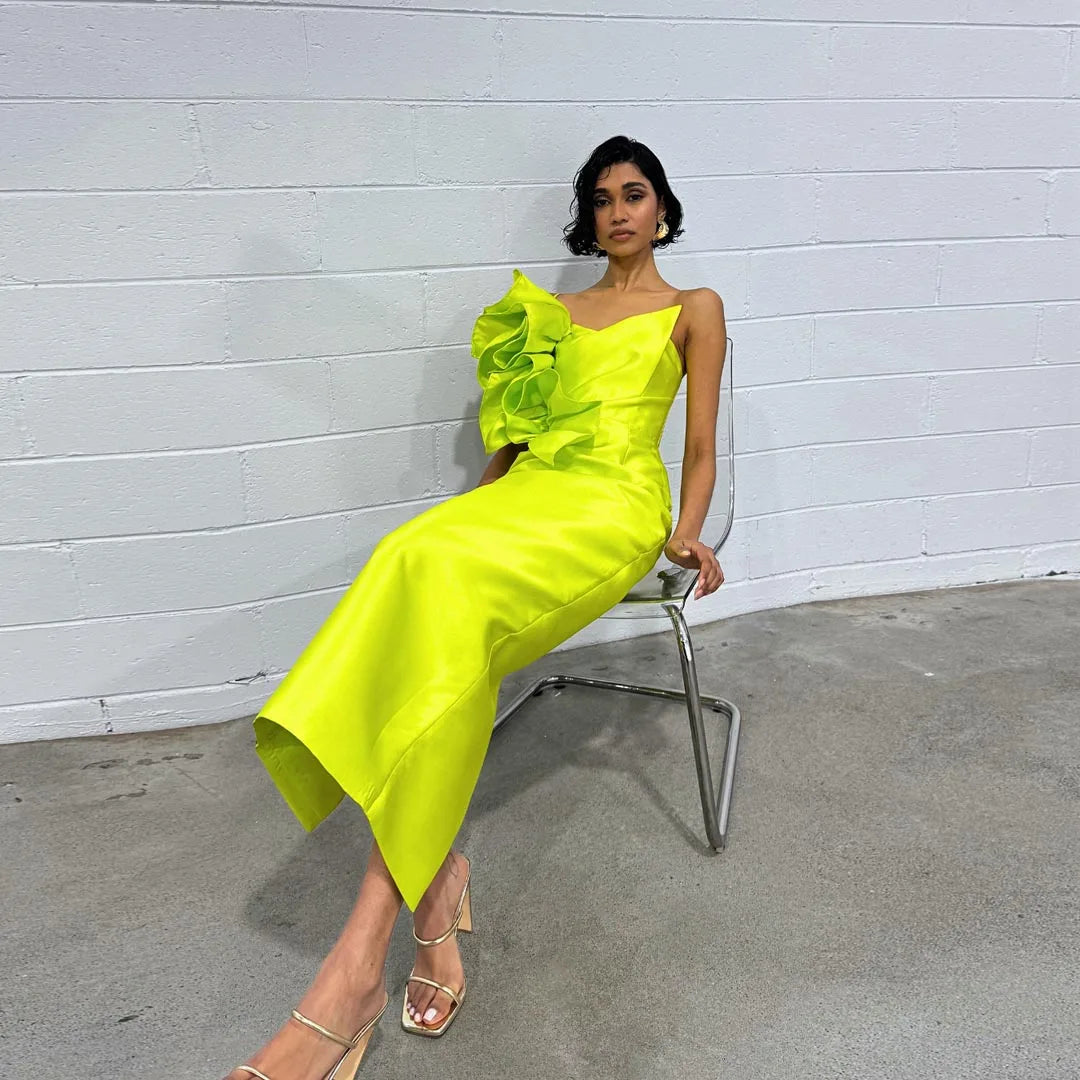 Lunivop Fluorescent Green Formal Dress Asymmetrical Column Ankle Length Skirts Fold Bespoke Occasion Dresses Saudi Arabia Party Dress Tunics Spring floral Lunivop Fluorescent Green Formal Dress Asymmetrical Column Ankle Length Skirts Fold Bespoke Occasion Dresses Saudi Arabia Party Dress Tunics Spring floral
