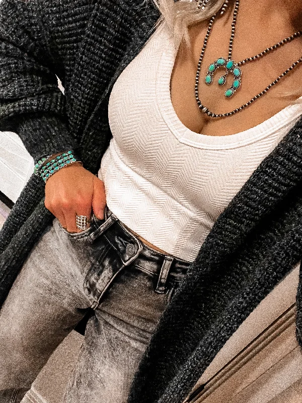 Cozy On Up Waffle Cardigan | S-2X Houndstooth Herringbone Solid