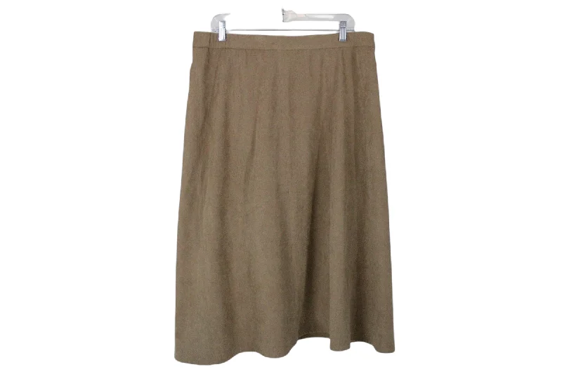 CJ Banks Brown Suede Finish Skirts | 14W leather skirt bold
