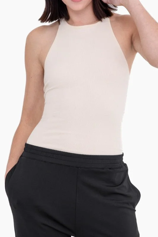 SEAMLESS RIBBED RACERBACK TANK TOP pastel tank top