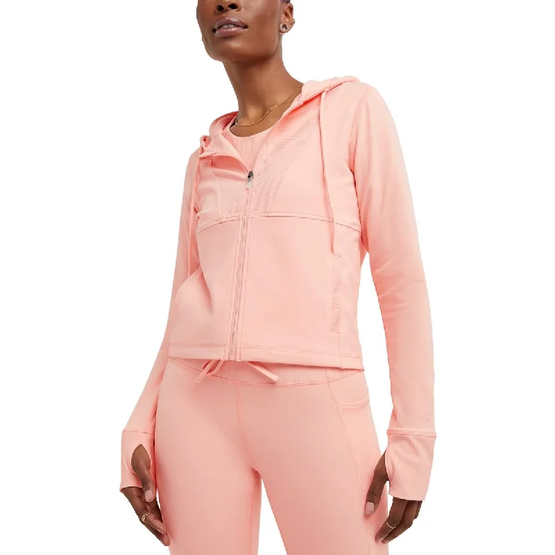 Champion Womens Lightweight  Zip-Up Jacket Zippered Front Buttoned Front Snap Front