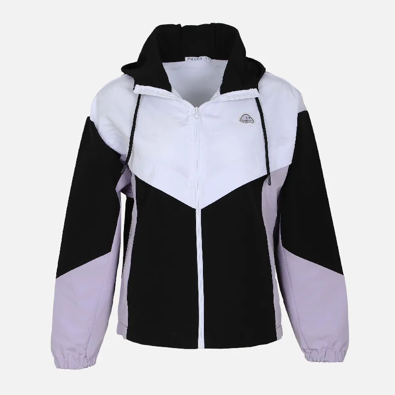LADIES WOVEN JACKET Hoodie Zip-Up Jacket Button-Up Jacket