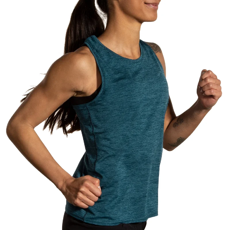 Women's Brooks Luxe Tank in Heather Ocean Drive tie dye tank