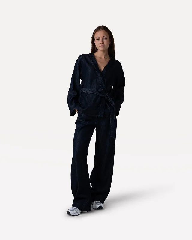 Doeha denim pants Stylish Elastic Waist Pants