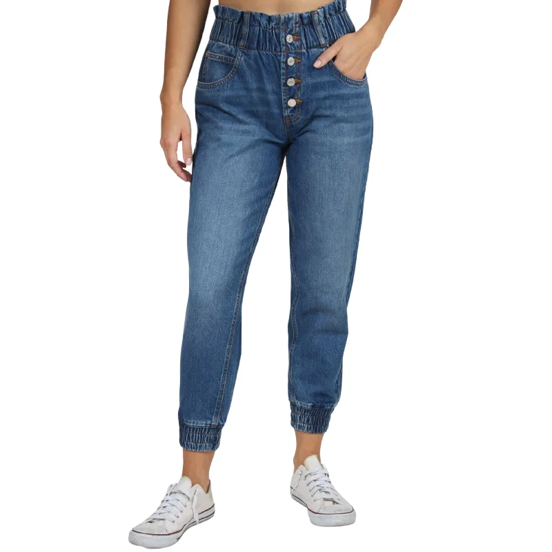 INDIGO REIN -  Slouchy Paperbag-Waist Pants Casual Lounge Pants