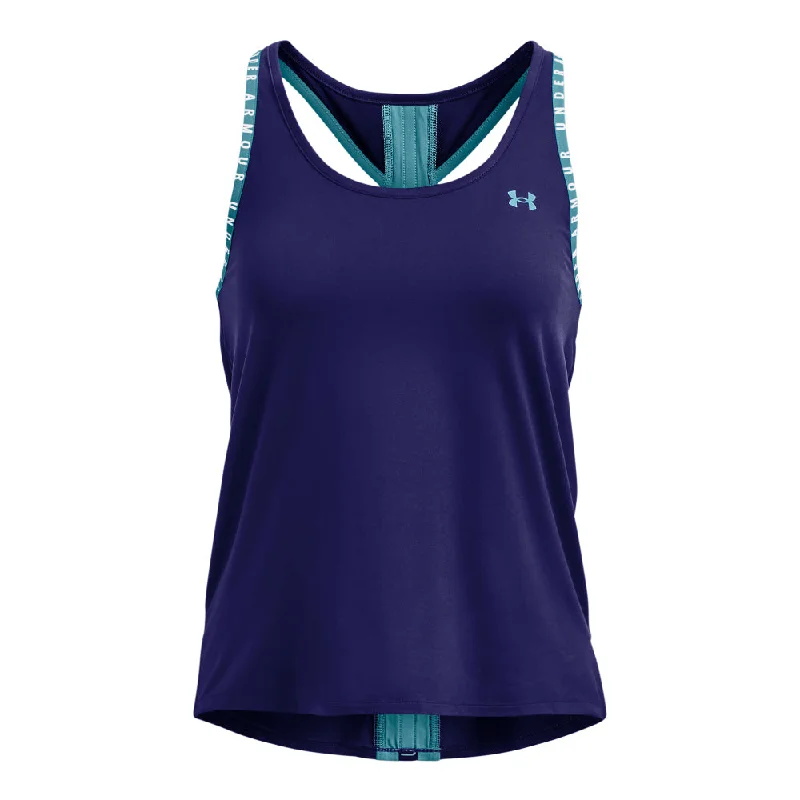 Under Armour Knockout Tank Top - Womens - Sonar Blue/White/Glacier Blue turquoise tank top