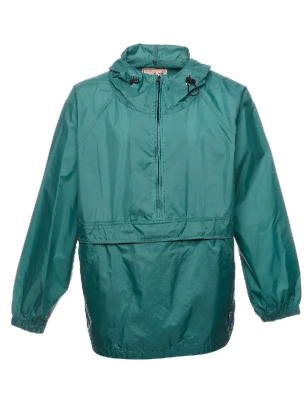 Woolrich Green Nylon Jacket - XL Trench Coat Raincoat Waterproof Jacket
