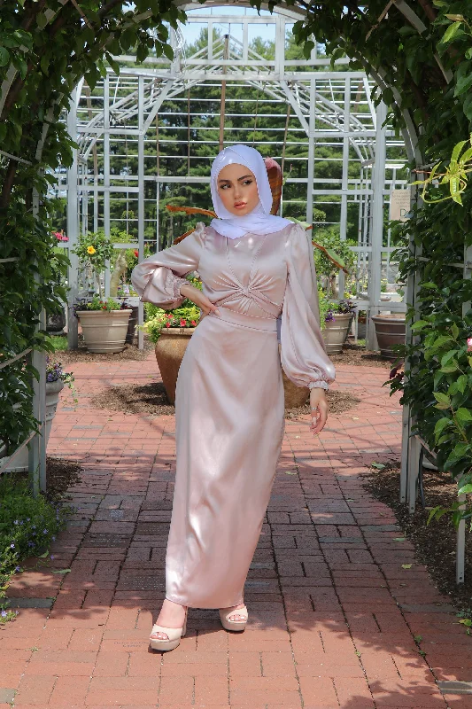 Luxe Satin Skirt- Blush Pink silk skirt luxurious