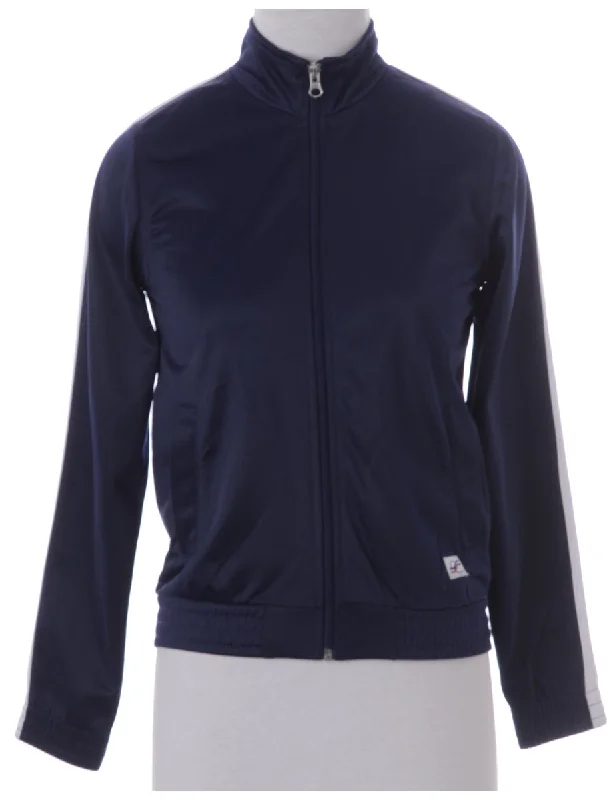 Zip Front Team Jacket Notch Collar Peter Pan Collar Cowl Neck