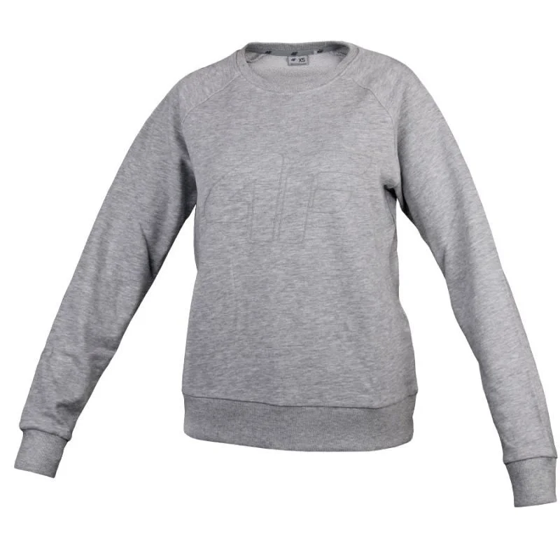 4F Womens Round Neck Jacket - Grey Notch Collar Jacket Peter Pan Collar Jacket Cowl Neck Jacket