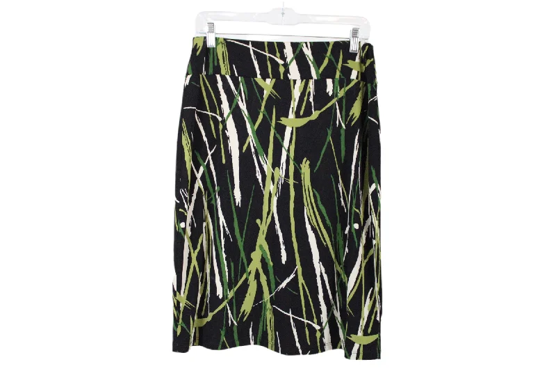 Stephen And Casey Black Green Skirt | M leather skirt refined