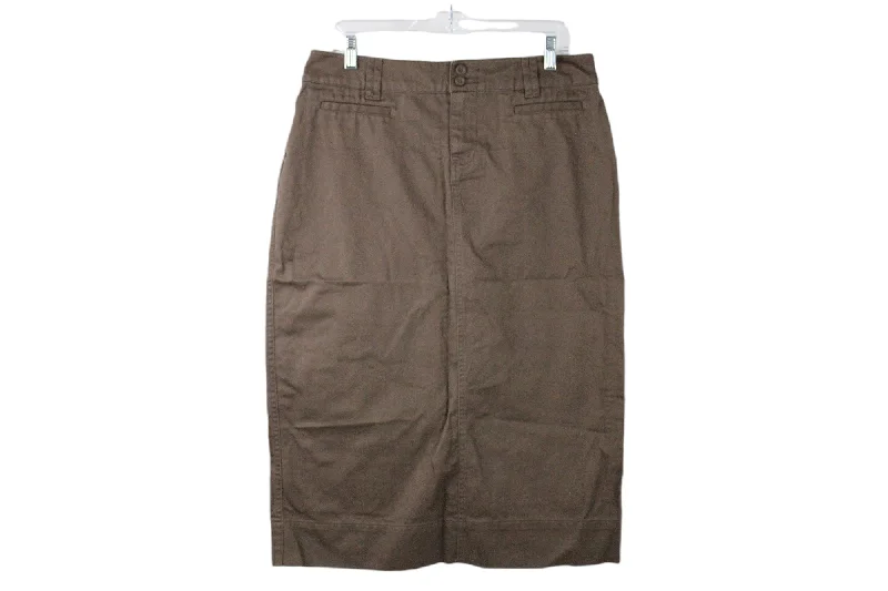 Christopher & Banks Brown Skirt | 12 cashmere skirt rich