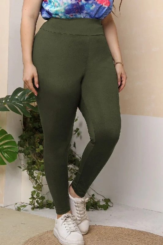 WOMEN PLUS SIZE ELASTIC WAIST LONG PANTS Fashionable Jogger Pants