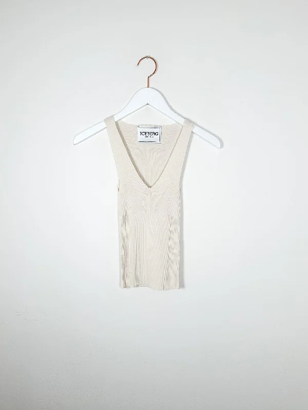 Iceberg - Knit Tank Top - Dust casual tank top