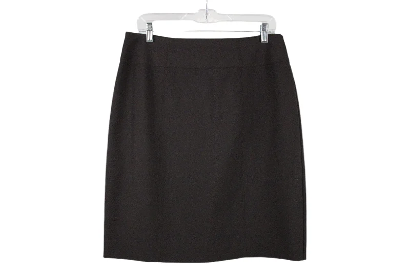 Worthington Brown Skirt | 12 button skirt front