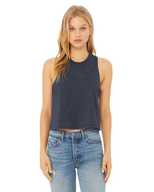 Bella + Canvas Ladies' Racerback Cropped Tank 6682 halter tank top