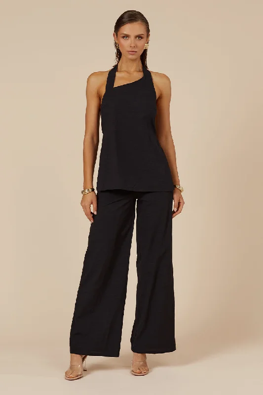 SAPHIRA PANT - BLACK Classic Pleated Pants
