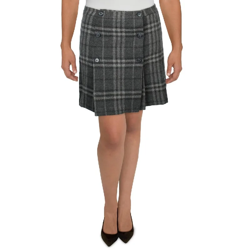 Lauren Ralph Lauren Womens Button Front Knee Length Wrap Skirt relaxed fit skirt