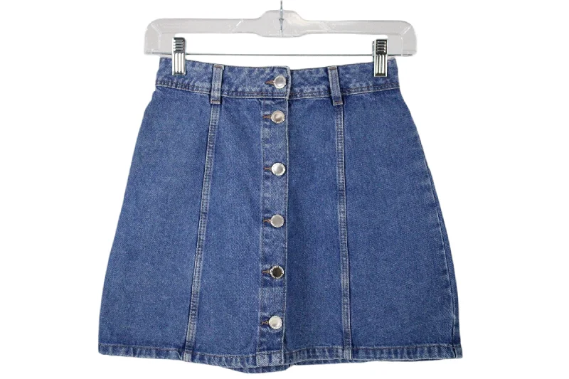 Divided H&M Denim Skater Skirt | 2 cashmere skirt soft