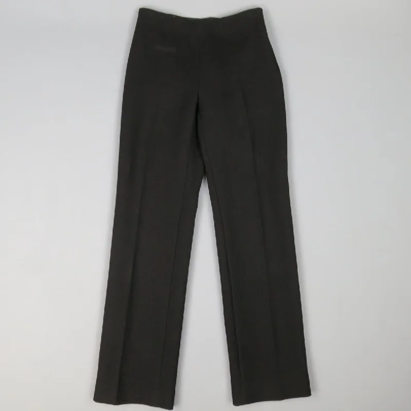 ALAIA Size 6 Black Wool Straight Leg Dress Pants Soft Cotton Pants