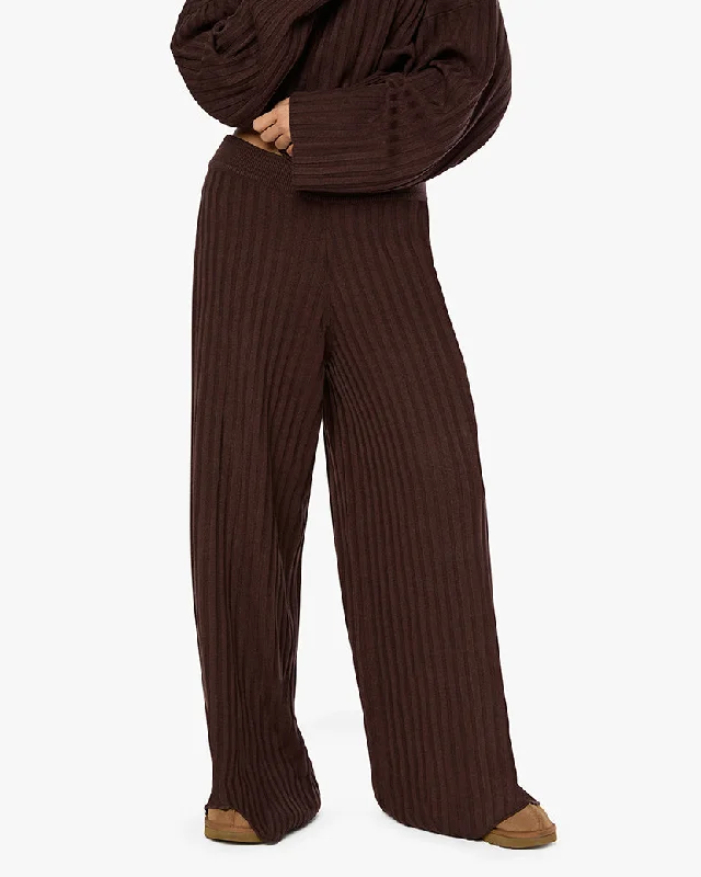 Wide Leg Pull On Pant Relaxed Lounge Trousers