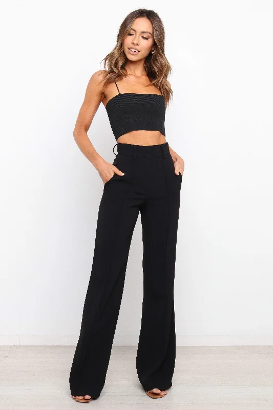 Burland Pant - Black Casual Drawstring Pants