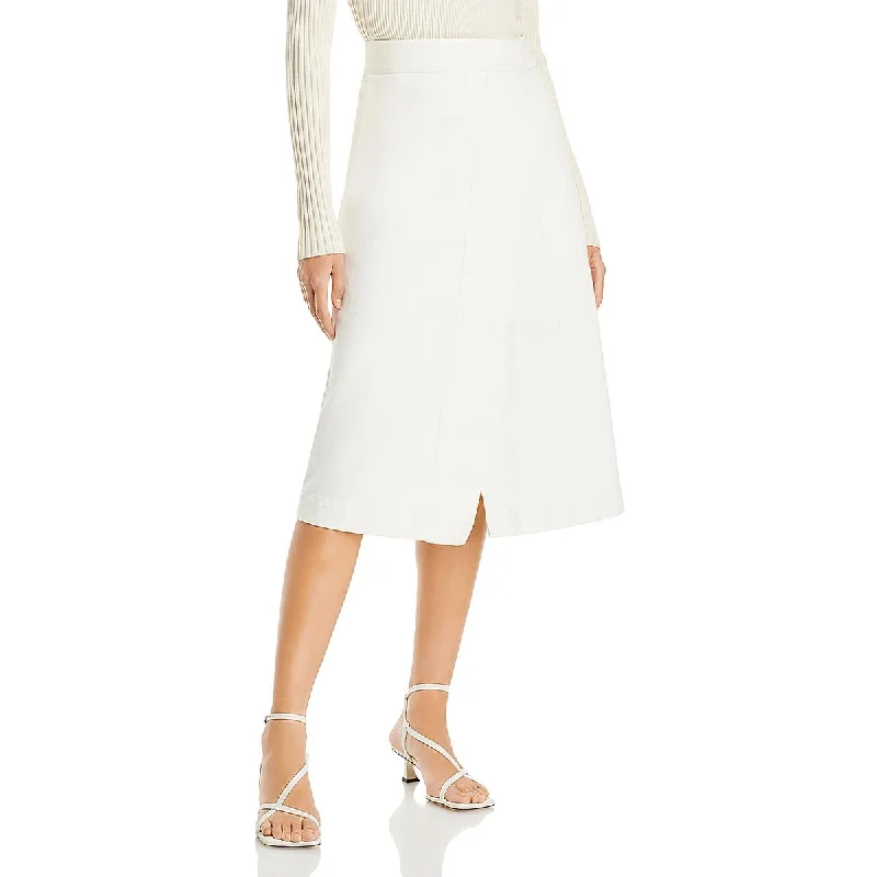 Proenza Schouler Womens Button Pocket Wrap Skirt velvet skirt plush