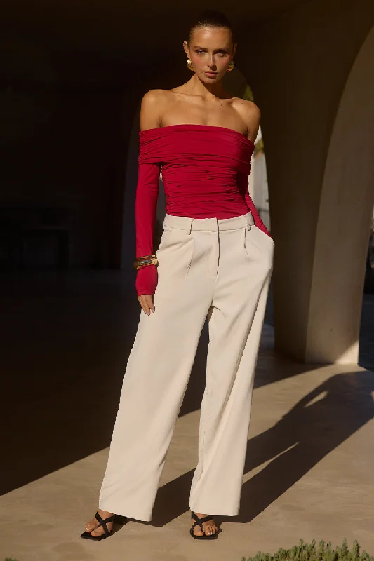 ZARRIAH PANT - STONE Stylish Slim Trousers