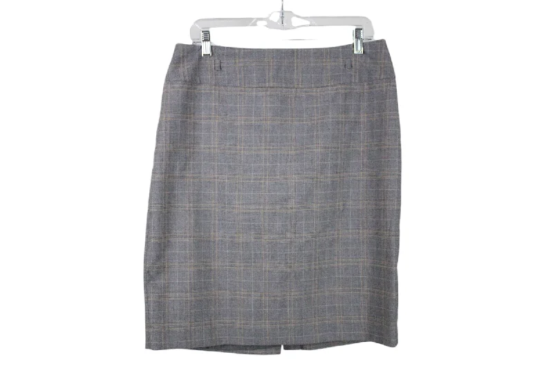 Liz Claiborne Career Gray Plaid Skirt | 12 leather skirt modern