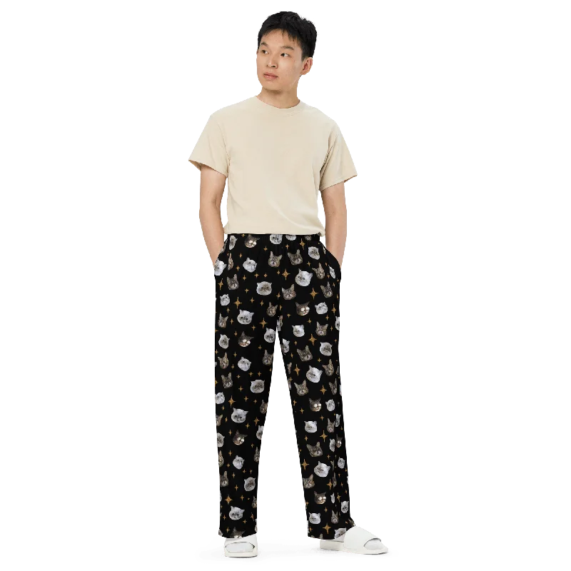 Leisure Pants - Sparkle Black Comfy Zip-Up Pants