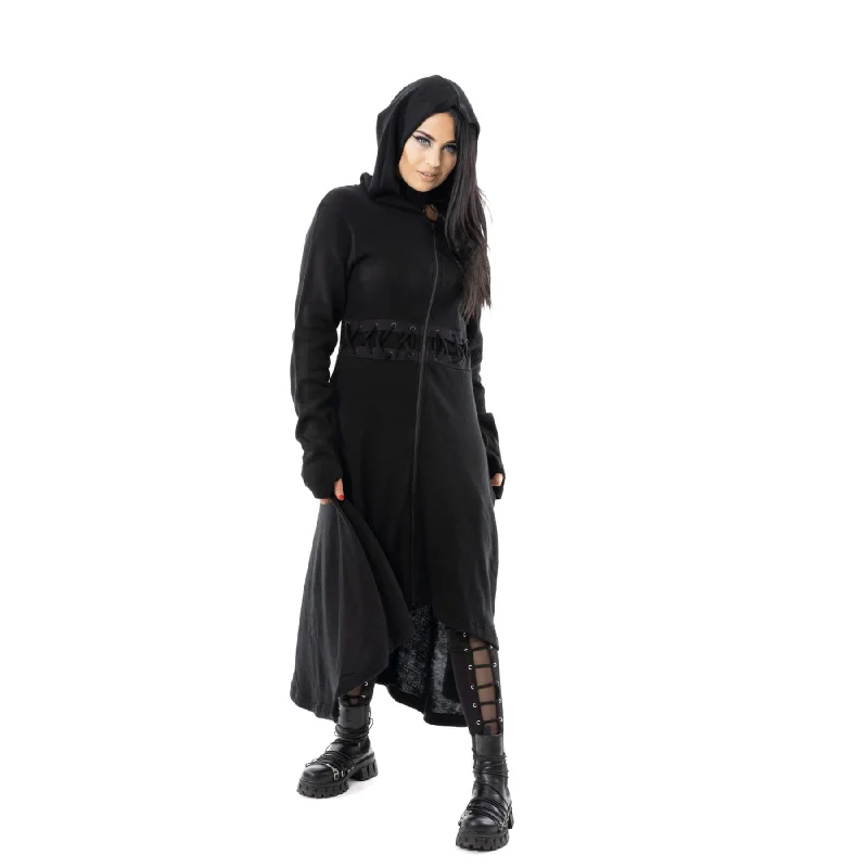 DEMILLE CARDIGAN  - BLACK Solid Color Striped Floral Print